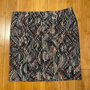 J. Jill ponte pencil skirt. Multi-color Breeze paisley. Size Medium.